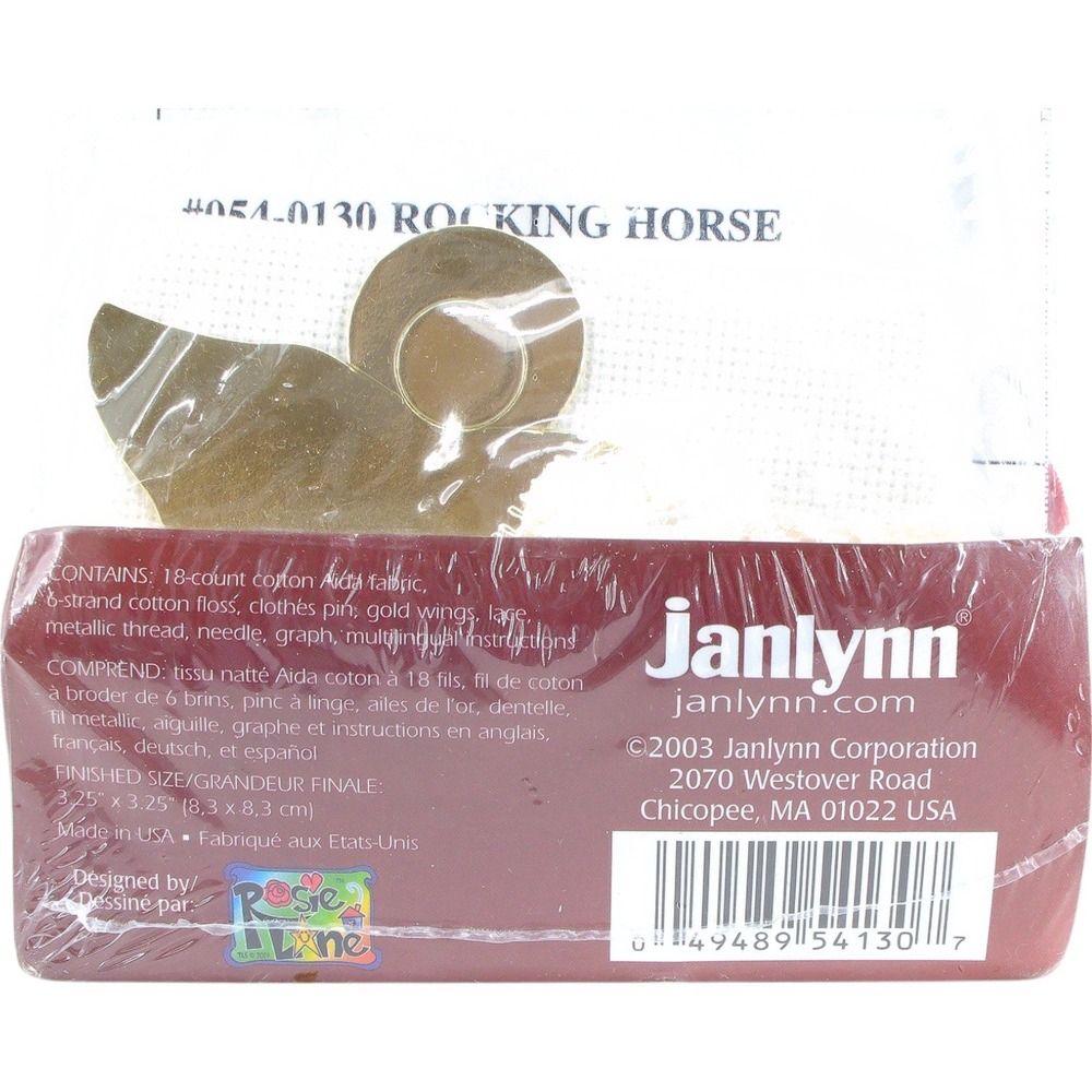 Janlynn Christmas Quickies Rocking Horse 2003 Counted Cross Stitch Angel Vintage - Picture 3 of 8